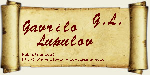 Gavrilo Lupulov vizit kartica